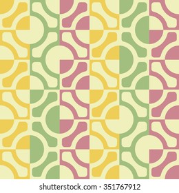 Seamless Grid Pattern. Vector Colorful Background. Regular Texture