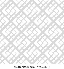Seamless Grid Pattern. Vector Gray and White Background. Regular Texture