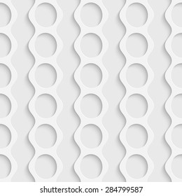 Seamless Grid Pattern. Vector Soft Background. Regular White Texture