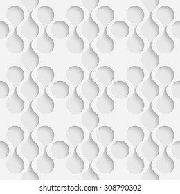 Seamless Grid Pattern. Vector Soft Background. Regular White Texture