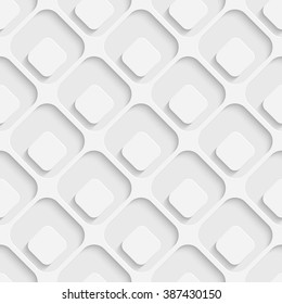 Seamless Grid Pattern. Vector Soft Background. Regular White Texture