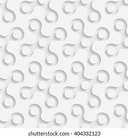 Seamless Grid Pattern. Vector Soft Background. Regular White Texture