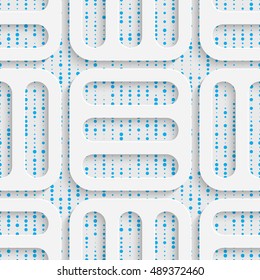 Nahtloses Grid-Muster. weißer und blauer Hintergrund. Abstraktes modernes Grafikdesign