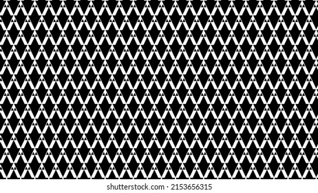 Seamless grid vector pattern. Black and white texture. Abstract geometric reticulate background. Minimalist rhomb grid design