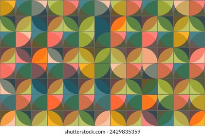 Seamless groovy 70s style pattern, Seamless vector for print or wrap. - stock illustration