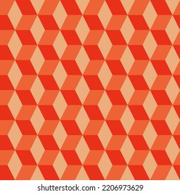Seamless Groovy aestethic pattern with triangles in the style of the 70s and 60s. Vector illustration