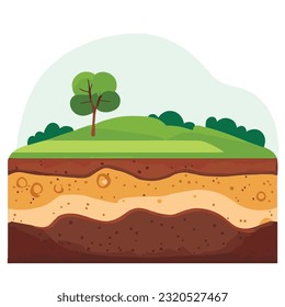 Seamless ground cross sections,layers under earth underground textures set. vector illustrations