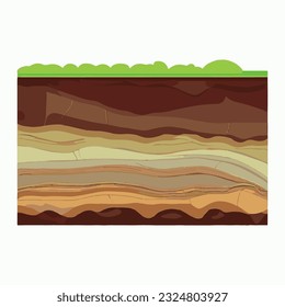 Seamless ground cross sections,layers under earth underground textures set. vector illustrations