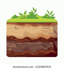 Seamless ground cross sections,layers under earth underground textures set. vector illustrations