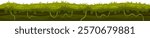Seamless ground texture featuring lush grass, intricate roots, and rich soil layers, creating an organic landscape perfect for games and illustrations in natural settings