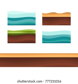 Seamless grounds, soil and grass for ui game illustration of a set of various seamless grounds. Ground grass game vector