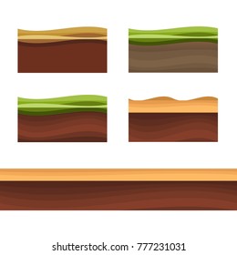 Seamless grounds, soil and grass for ui game illustration of a set of various seamless grounds. Ground grass game vector