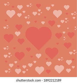 Seamless Group of hearts background.