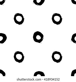 Seamless grunge abstract pattern with brush strokes. Hand painted background.