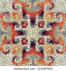 Seamless grunge abstract square pattern. Paint grunge cracking.