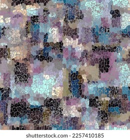 Seamless grunge abstract square pattern. Paint grunge cracks.