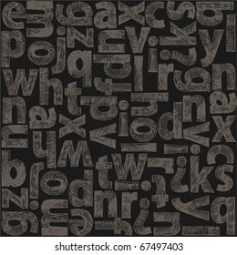 Seamless grunge background - alphabet