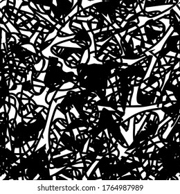 Seamless grunge background. Black and white grunge texture. Monochrome abstract template