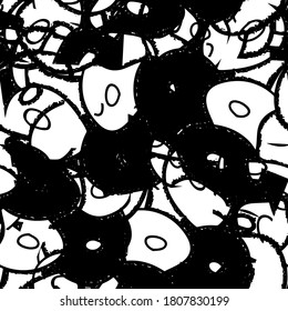 Seamless grunge background. Black and white grunge texture. Monochrome abstract template