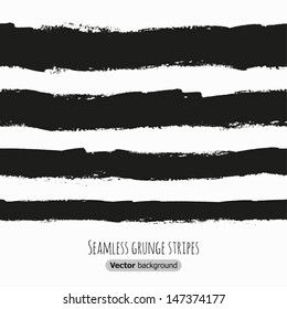 Seamless grunge black stripes. Vector illustration