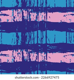 Seamless Grunge Blue Retro Ink Stain Texture. Yellow Continuous Vintage Ancient Splatter, Seamless Wall. Vibrant Grunge Repeated Overlay Urban Stone Scratches. 