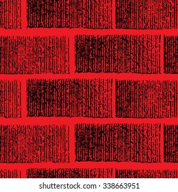Seamless grunge brick wall. Vector illustration. 