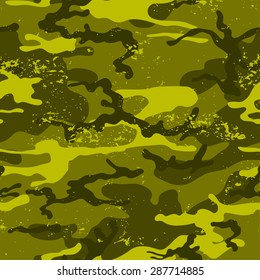 Seamless grunge camouflage pattern. Camouflage background vector.