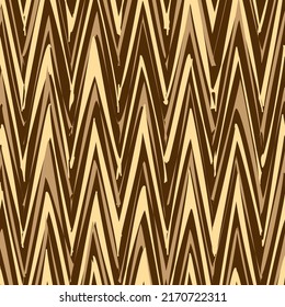 Patrón de Chevron Grunge sin soldadura en amarillo y marrón para impresión textil y de tela