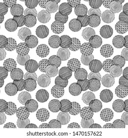Seamless grunge dots modern pattern. Geometry circle fabric sample. Abstract vector illustration