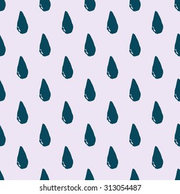 Seamless grunge drop ink pattern. Hand painted stains with rough edges. Vector illustration. Pattern in the swatches panel.