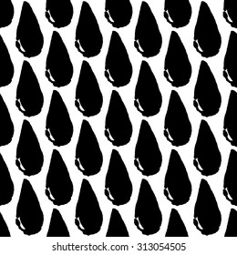 Seamless grunge drop ink pattern. Hand painted stains with rough edges. Vector illustration. Pattern in the swatches panel.