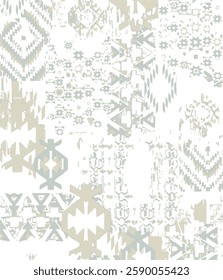 Seamless grunge ethnic pattern,ikat pattern,geomatric.