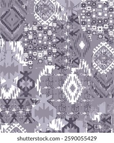 Seamless grunge ethnic pattern,ikat pattern,geomatric.