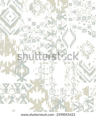 Seamless grunge ethnic pattern,ikat pattern,geomatric.