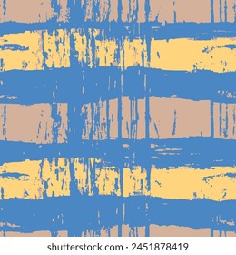 Seamless Grunge Gradient Retro Brushed Stain Wall. Colorful Repeated Vintage Urban Decay, Seamless Texture. White Grunge Endless Surf Ink Stone Art. 