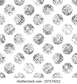 Seamless grunge halftone dot vector illustration background