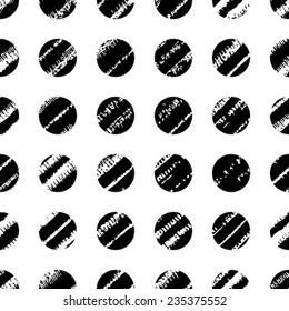 Seamless grunge halftone polka dot illustration 