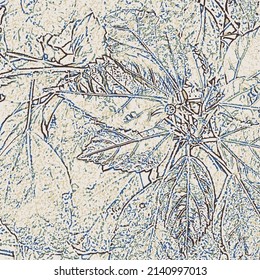 Seamless grunge leaf texture pattern. Vintage leaf texture background.