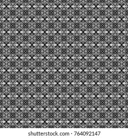 Seamless grunge micro vector print. Geometric abstract mosaic seamless pattern with tiles and simple shapes in gray, black and white colors for fashion. Abstract dynamic retro tiles background.