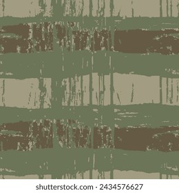 Seamless Grunge Military Retro Messy Stain Wallpaper. Bright Continuous Distressed Vector Chalk, Seamless Wall. White Grunge Seamless Vintage Damaged Splatter Design. 