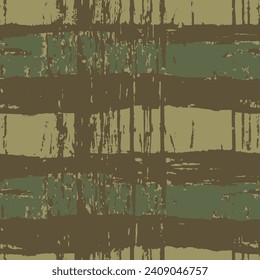 Seamless Grunge Old Retro Repeat Sketch Backdrop. Khaki Seamless Dry Faded Paint, Seamless Print. Retro Grunge Continuous Distressed Grungy Decay Effect. 