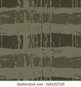 Fondo de la bandeja de la forma de la cubierta de la cubierta de la forma de la cubierta de la masa sin soldadura. Ilustración Oscura Retro Continua Militar, Efecto Sin Margen. Khaki Grunge Seamless Vintage Aged Spot Backdrop. 