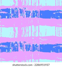 Seamless Grunge Pastel Surf Brushed Paint Art. Colorful Repetitive Retro Rusty Chalk, Seamless Effect. Rainbow Grunge Endless Overlay Damaged Paper Print. 