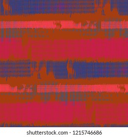 Seamless Grunge Pattern. Abstract Scratched Texture with Ragged Brushstrokes. Scribbled Grunge Rapport for Dress, Paper, Tablecloth. Colorful Vector Background for your Design.