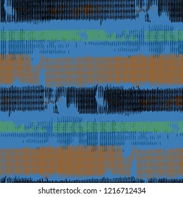 Seamless Grunge Pattern. Abstract Scratched Texture with Ragged Brushstrokes. Scribbled Grunge Motif for Cotton, Calico, Textile. Colorful Vector Background for your Design.