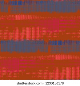 Seamless Grunge Pattern. Abstract Scratched Texture with Ragged Brushstrokes. Scribbled Grunge Rapport for Chintz, Curtain, Paper. Colorful Vector Background for your Design.