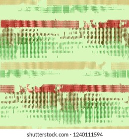 Seamless Grunge Pattern. Abstract Scratched Texture with Ragged Brushstrokes. Scribbled Grunge Motif for Print, Cloth, Textile. Colorful Vector Background for your Design.