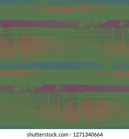 Seamless Grunge Pattern. Abstract Scratched Texture with Ragged Brushstrokes. Scribbled Grunge Rapport for Cotton, Print, Calico. Colorful Vector Background for your Design.