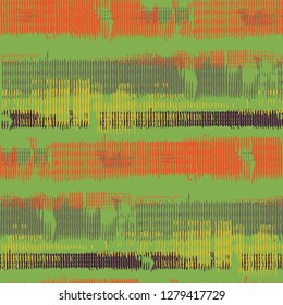 Seamless Grunge Pattern. Abstract Scratched Texture with Ragged Brushstrokes. Scribbled Grunge Rapport for Print, Cloth, Fabric. Colorful Vector Background for your Design.