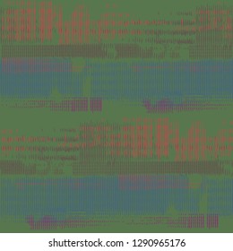 Seamless Grunge Pattern. Abstract Scratched Texture with Ragged Brushstrokes. Scribbled Grunge Motif for Linen, Paper, Tablecloth. Colorful Vector Background for your Design.